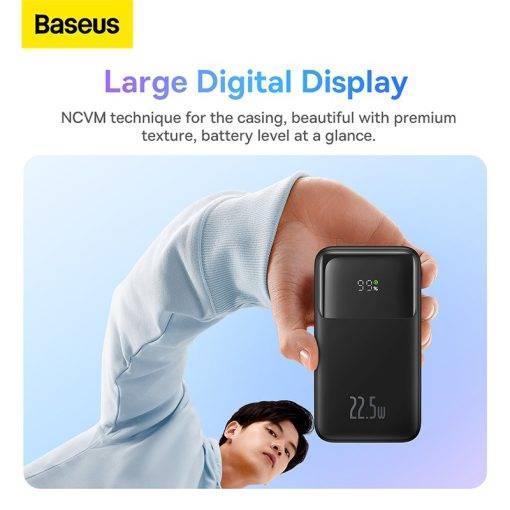 Baseus Comet 22.5W 10,000mAh Dual Cable Power Bank with Digital Display