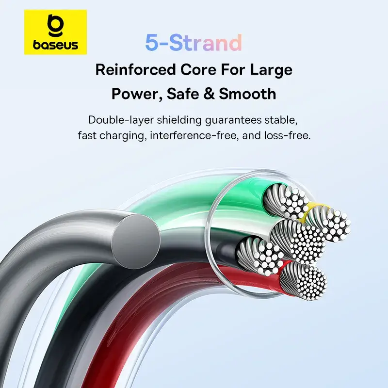 Baseus Discolor Series 20W PD Type-C to Lightning Cable 1M Black