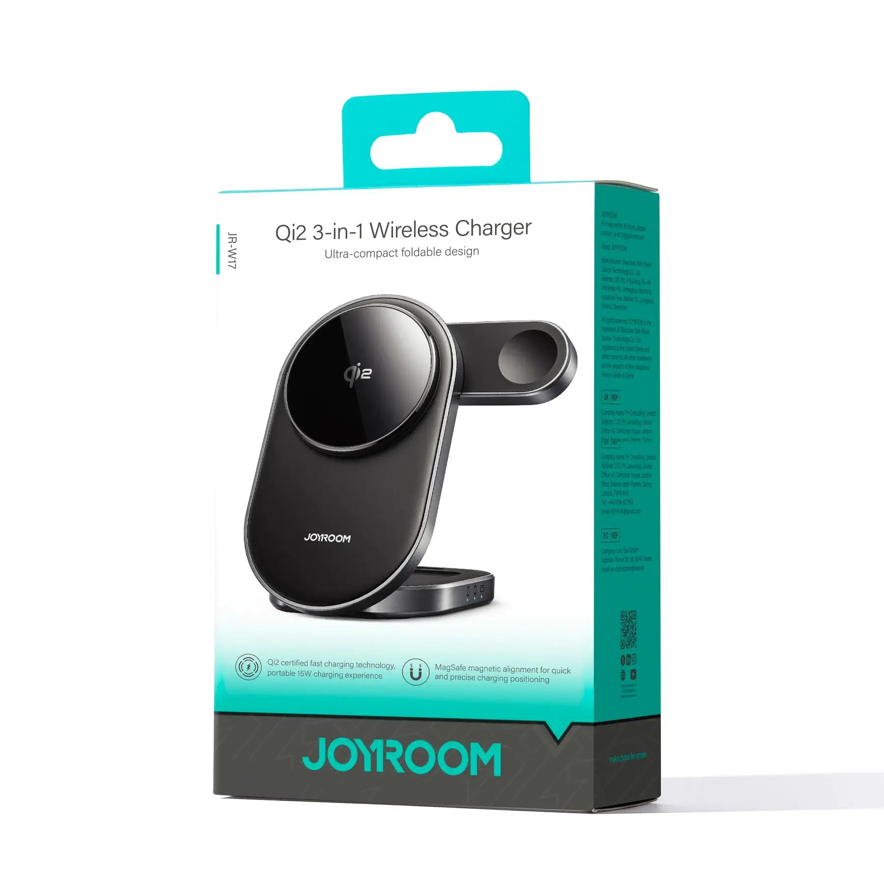 JOYROOM JR-W17 15W 3-in-1 Magnetic Wireless Charging Station