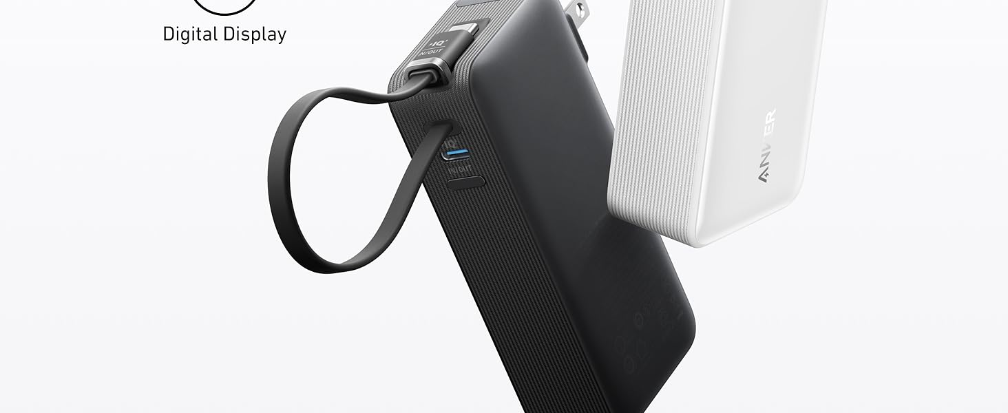 Anker A1637 Fusion 10000mAh 30W Power Bank with Built-in USB-C Cable