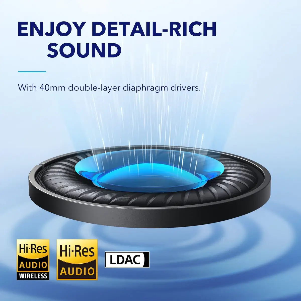 Anker Soundcore Space Q45 Over-Ear Wireless Headphones with LDAC & Hybrid ANC