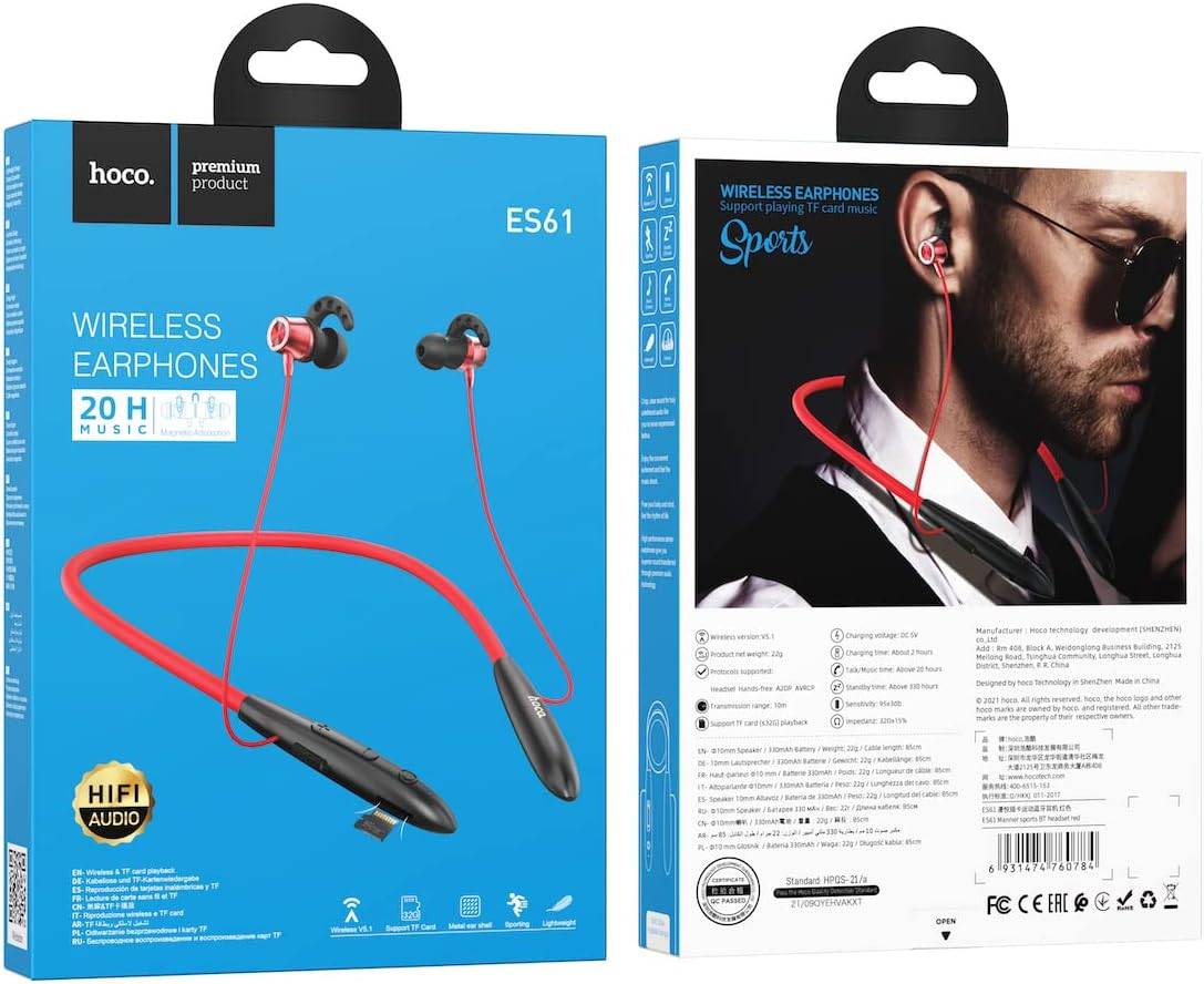 Hoco ES61 Wireless Bluetooth Neckband Headphones