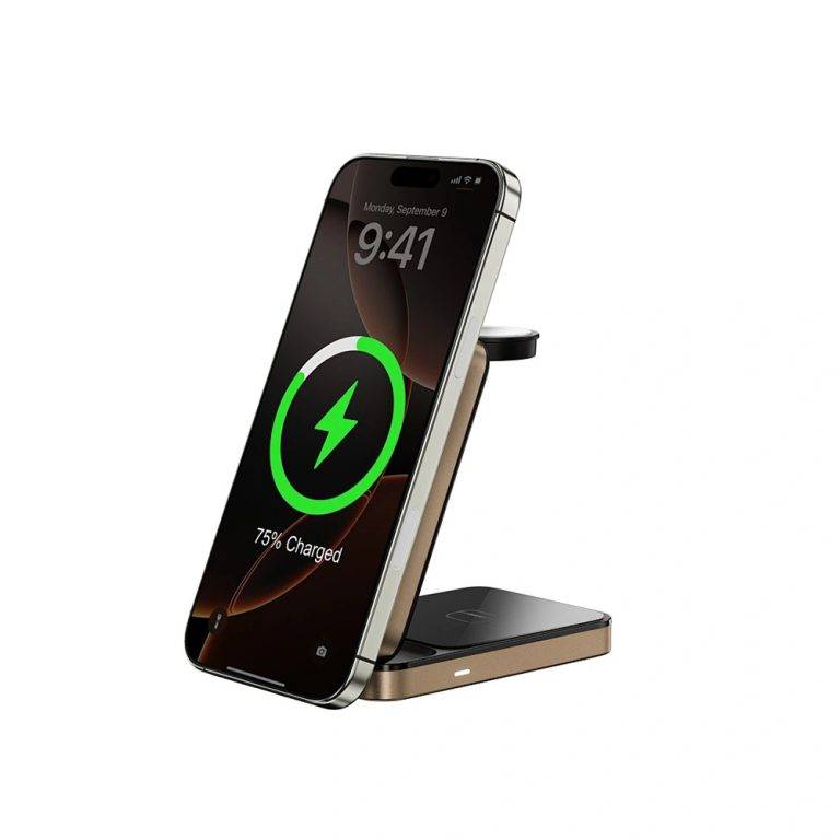 WiWU Wi-W038 3-in-1 Magnetic Wireless Charging Station Fast Charging Dock