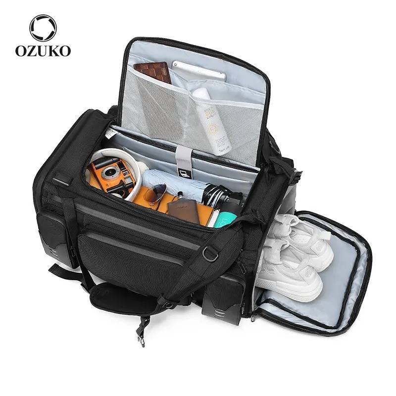Ozuko 9326 Waterproof Anti-Theft Multifunctional Large-Capacity Travel Backpack