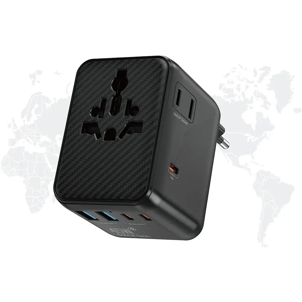 WiWU Wi-UA010 Aramid Fiber Warrior 45W GaN Universal Adapter