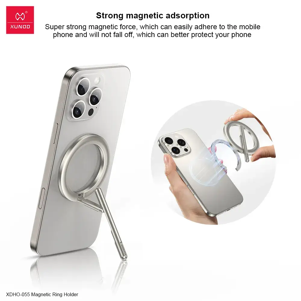 XUNDD XDHO-055 Magnetic Ring Holder Aluminum Alloy Kickstand