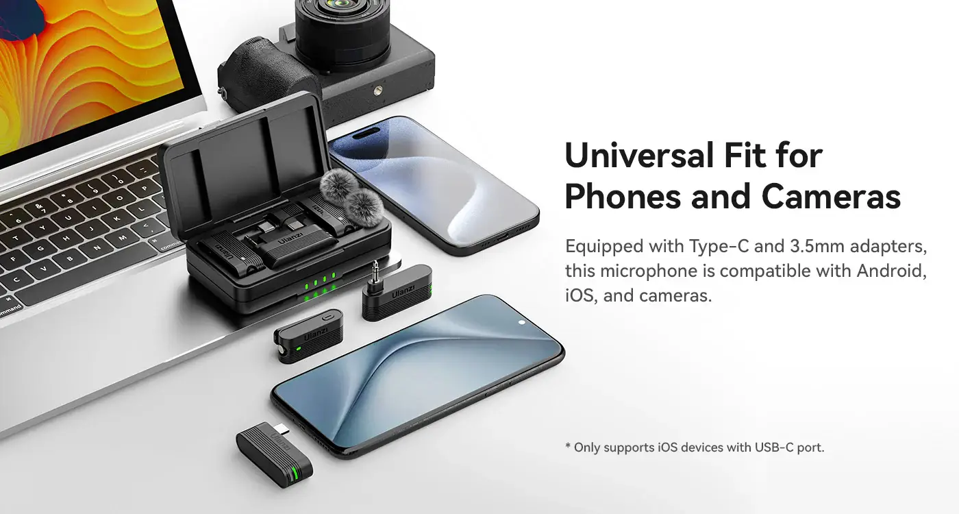 Ulanzi A100 Dual Wireless Lavalier Microphone System