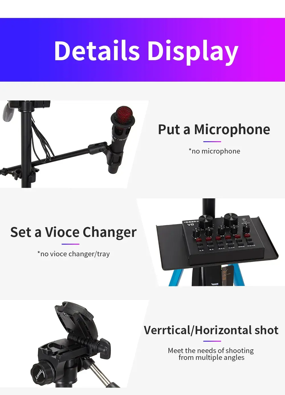 Jmary KP-2254 Professional Aluminum Alloy Camera Tripod Stand