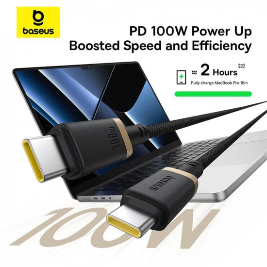 Baseus Dura Series 100W Fast Charging Data Cable USB-C to USB-C 2m