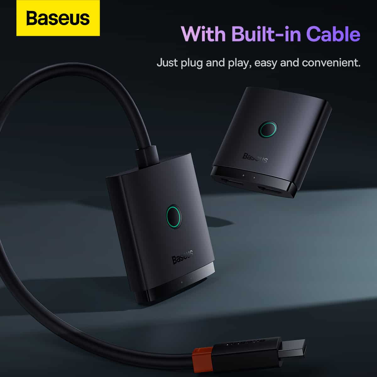 Baseus AirJoy Series 2 in 1 Bidirectional HDMI Switch with 1m Cable