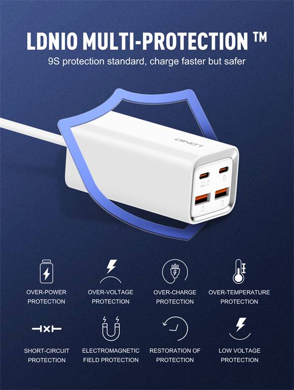 LDNIO A4610C 65W Multi-Port Desktop Charging Station