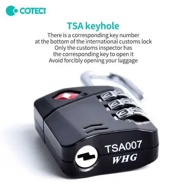 Coteci TR-006 TSA-Approved Customs Combination Travel Lock