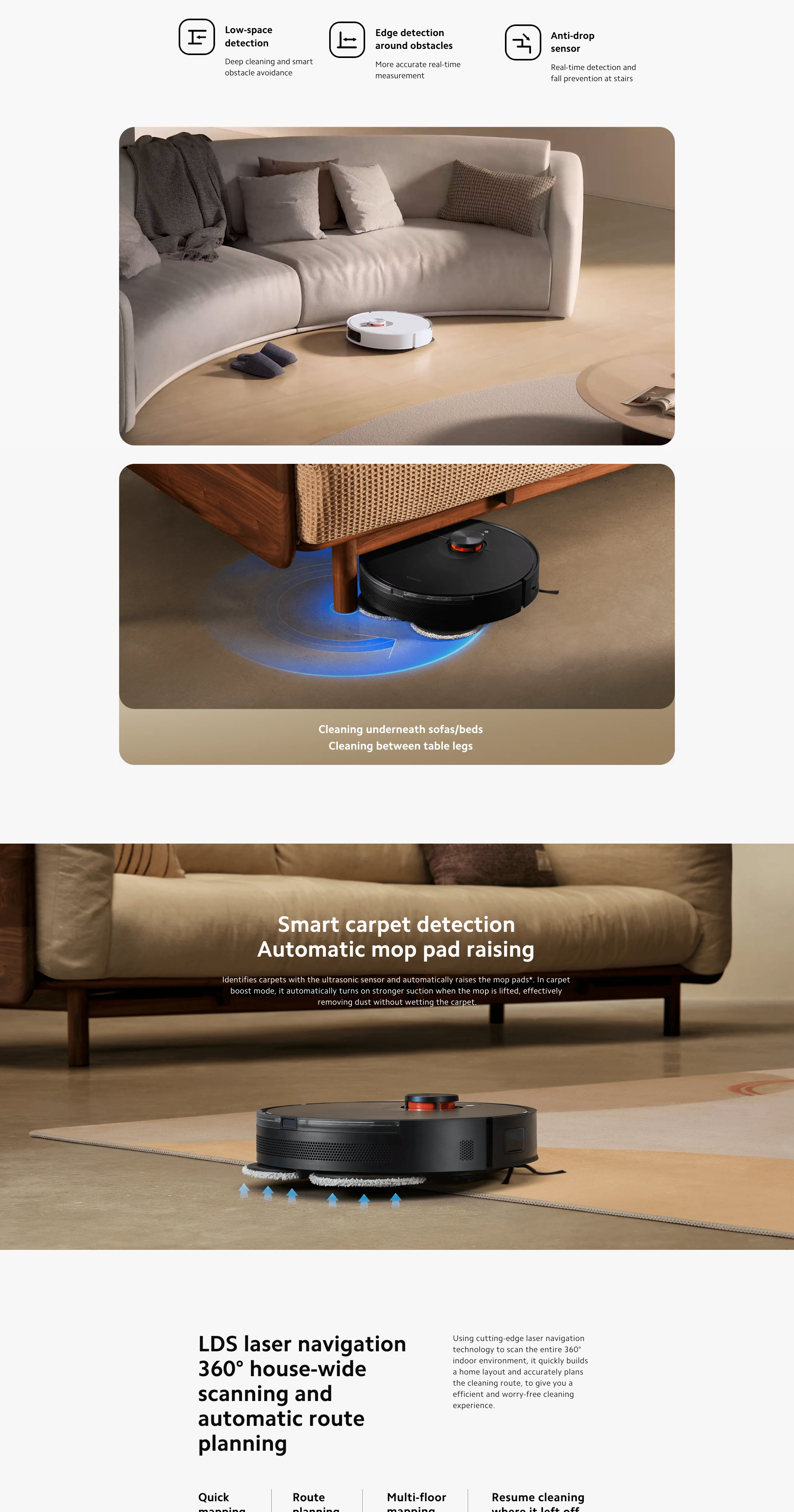 Xiaomi S20+ Smart Robot Vacuum Cleaner - Black