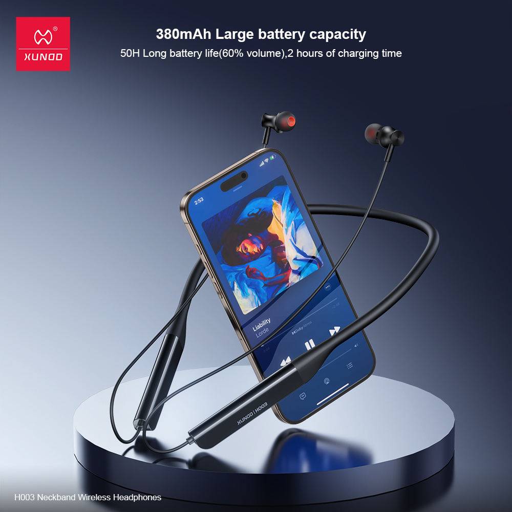 XUNDD H003 Neckband Bluetooth 5.3 Earphones with ENC Noise Reduction