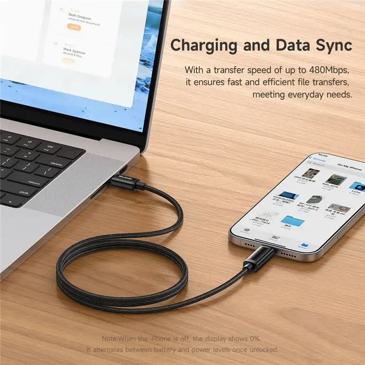 Mcdodo CA-8000 Type-C to Type-C Digital Display 100W PD Fast Charging Cable 1.2m