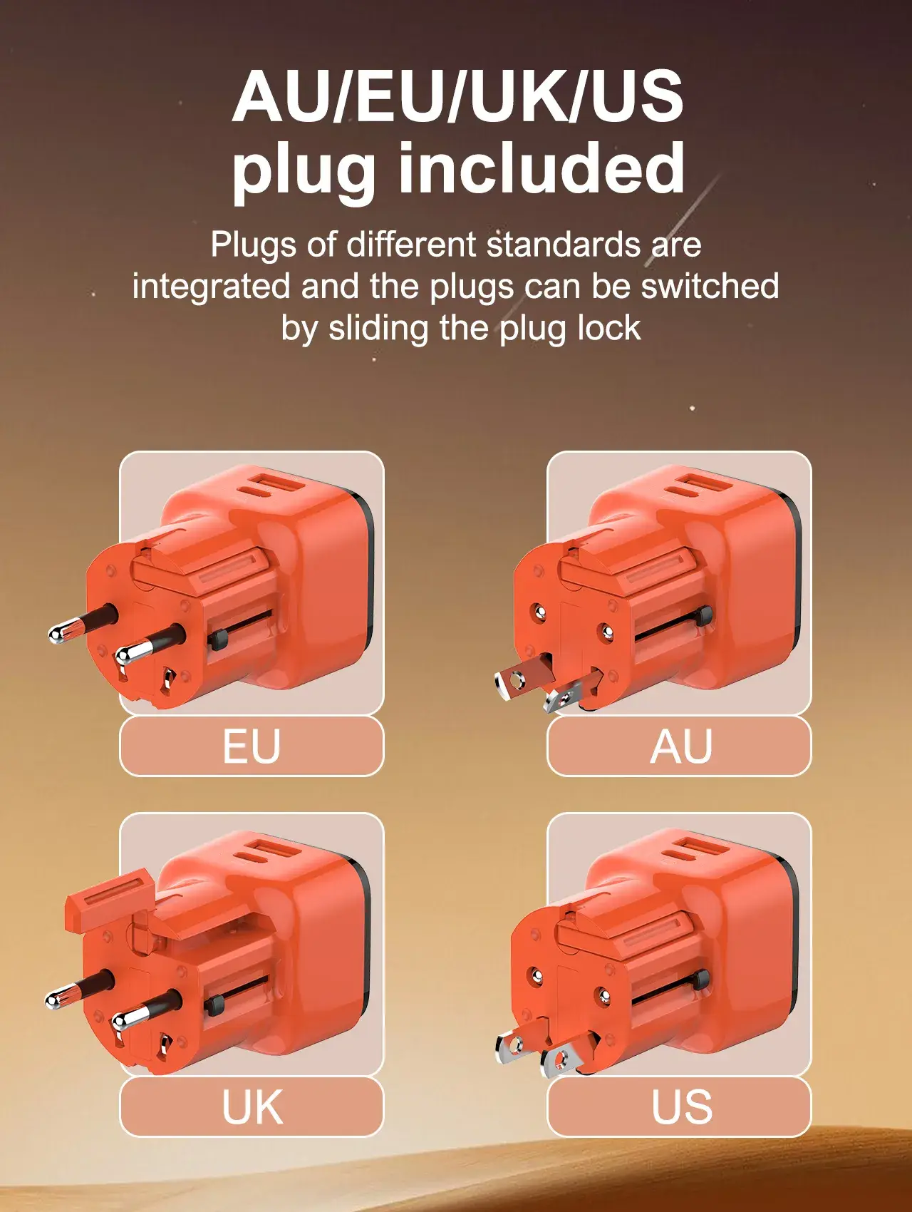 LDNIO Q2420 45W Universal Travel Adapter with USB & Type-C Ports