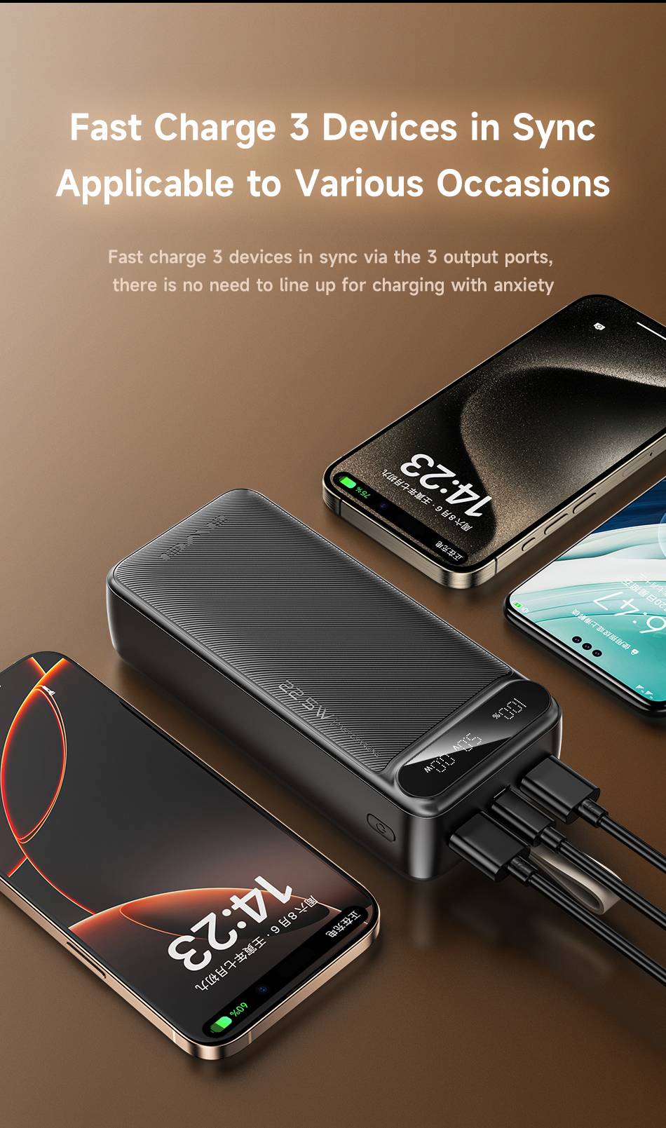 AWEI PA-12 30000mAh 22.5W Fast Charging Power Bank