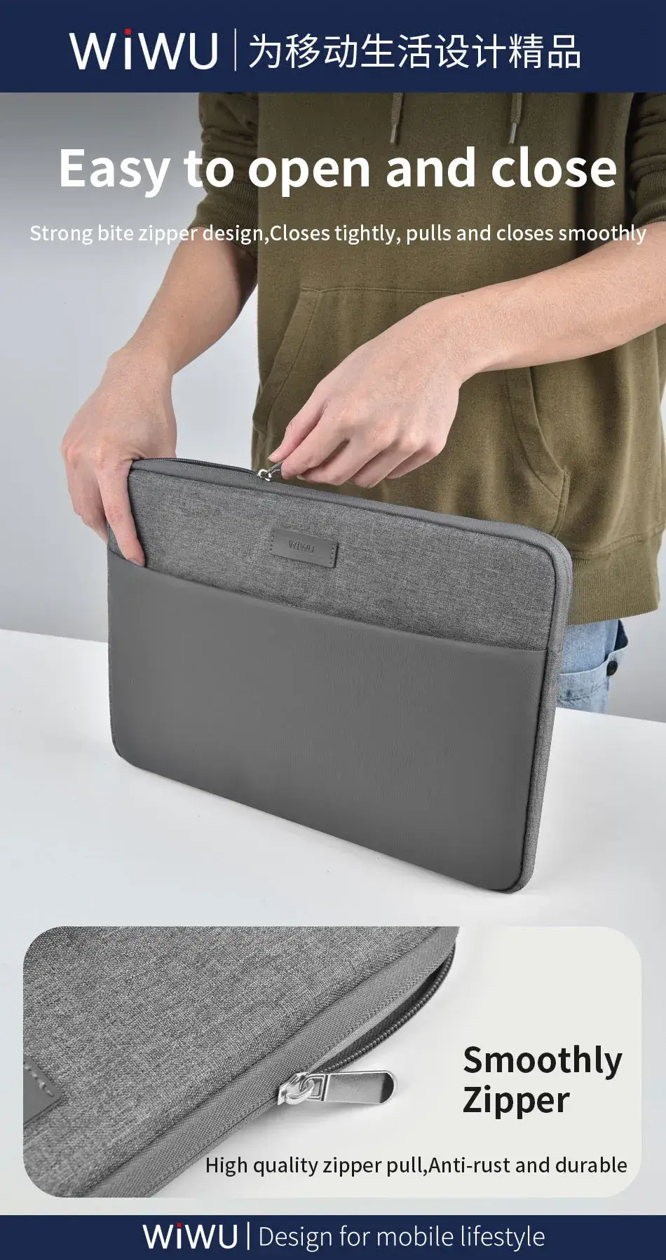  WiWU Minimalist Laptop Sleeve 14-Inch Fits MacBook Air