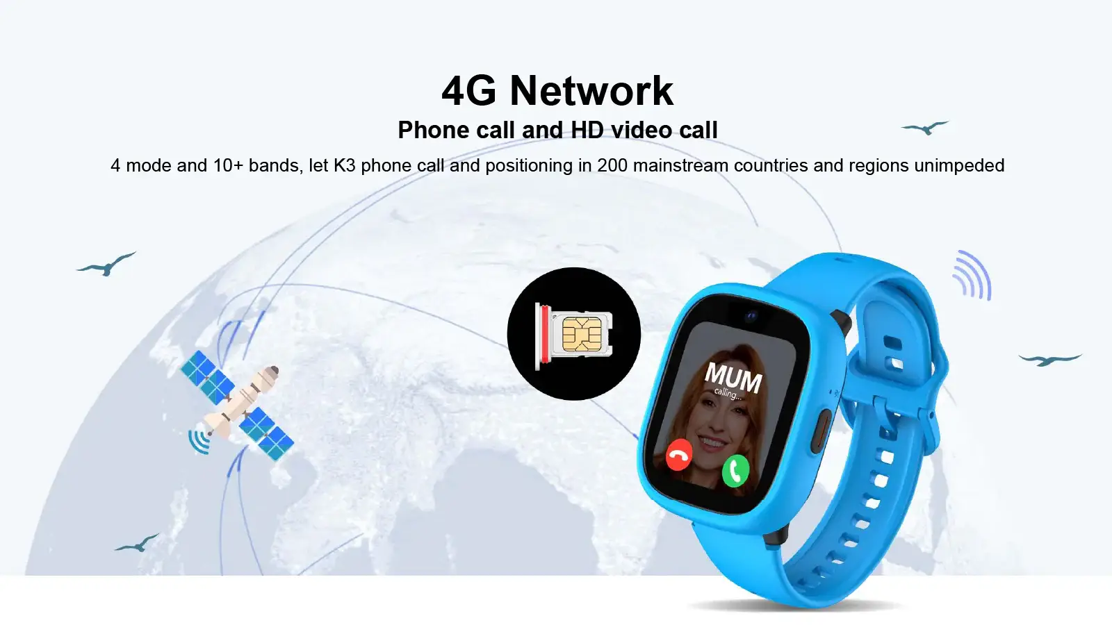 LAGENIO K3 4G Kids Smartwatch with GPS & Video Calling