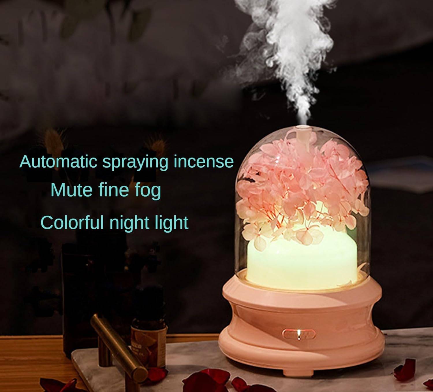Ultrasonic USB Aroma Diffuser & Air Humidifier with Decorative Flower Design
