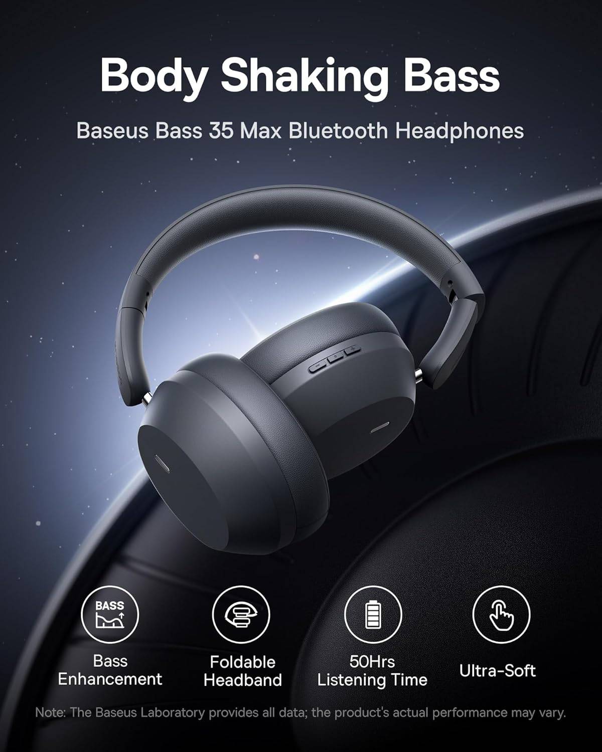 Baseus Bass 35 Max Wireless Over-Ear Headphones