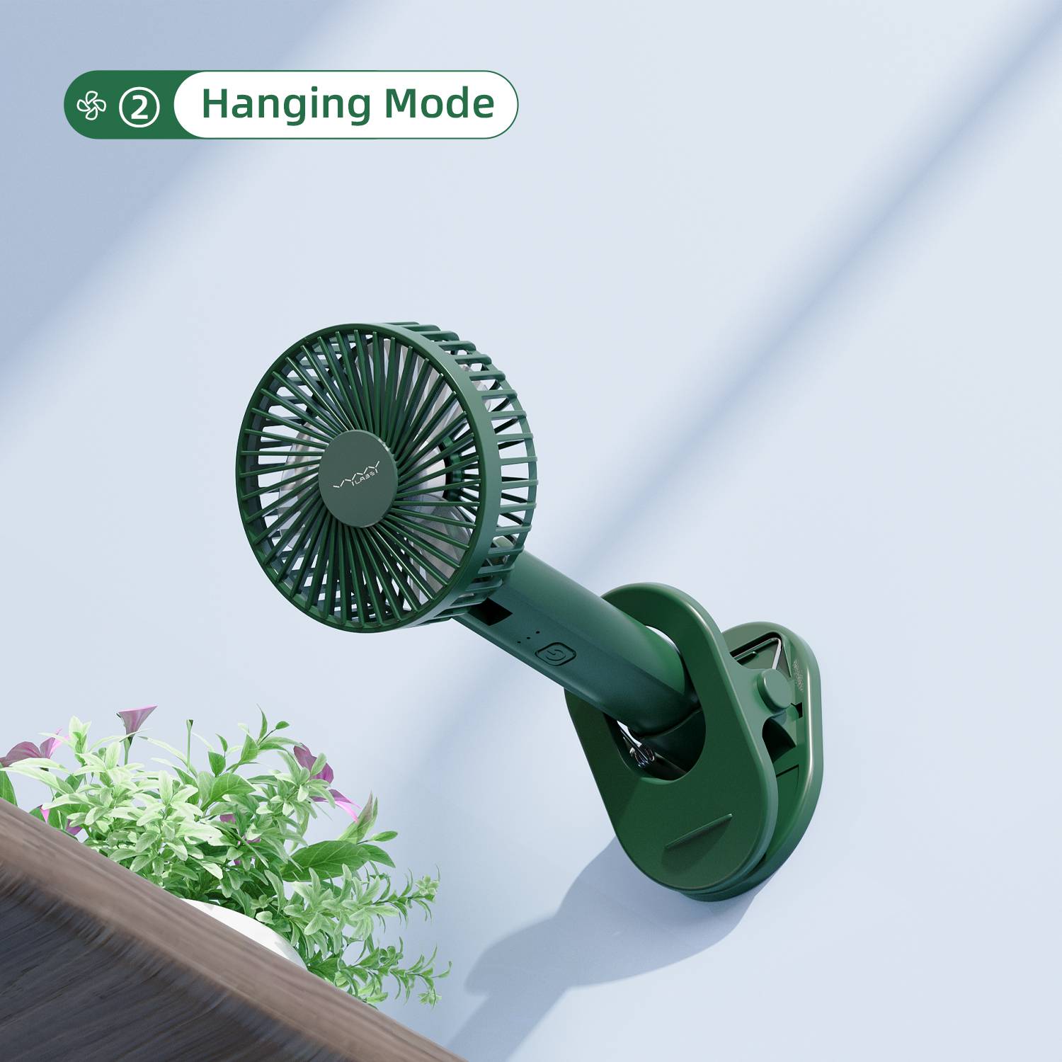 Vyvylabs VKD02-WH Foldable Handheld Clip Fan