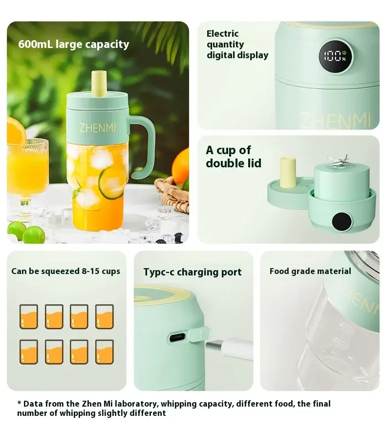 Zhenmi ZMGZ-J25 Portable Juicer Multi-Functional Wireless Mini Juicer
