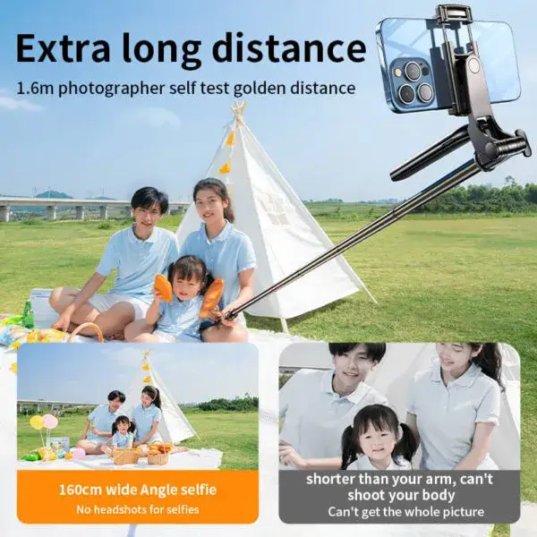 RTAKO Q052 Extendable Selfie Stick with Face Tracking and Wireless Remote