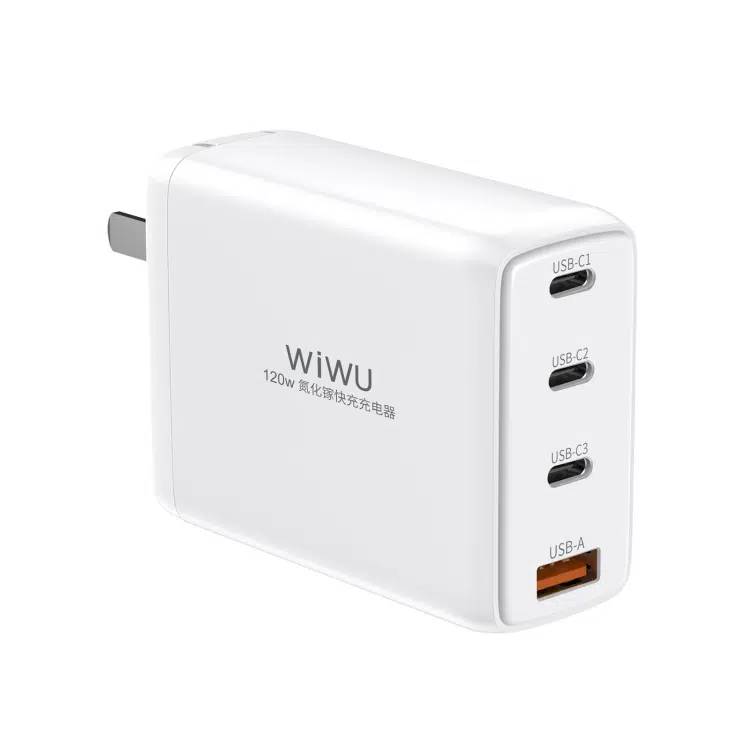 WIWU TR257-AEU 120W 4-in-1 Mini GaN Quick Charger CN Plug WIWU TR257-AEU 120W 4-in-1 Mini GaN Quick Charger CN Plug