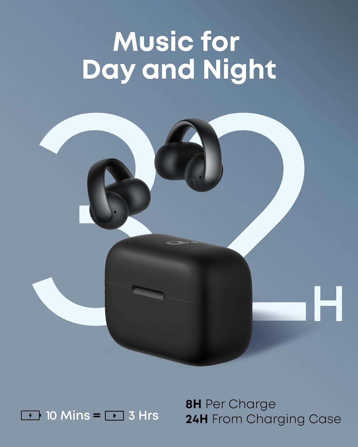 Soundcore AeroClip A3388 Open-Ear Clip-On Earbuds with AI Mics & Powerful Bass