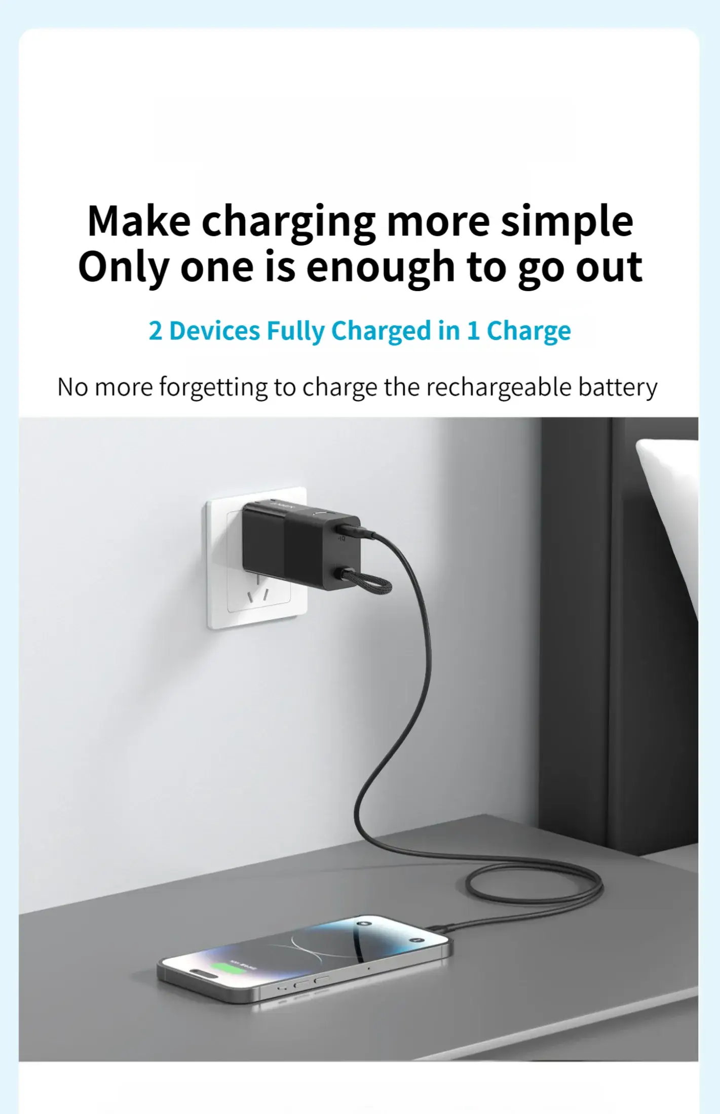 Anker A1634 511 Power Bank PowerCore Fusion 30W 2-in-1 Charger & Power Bank