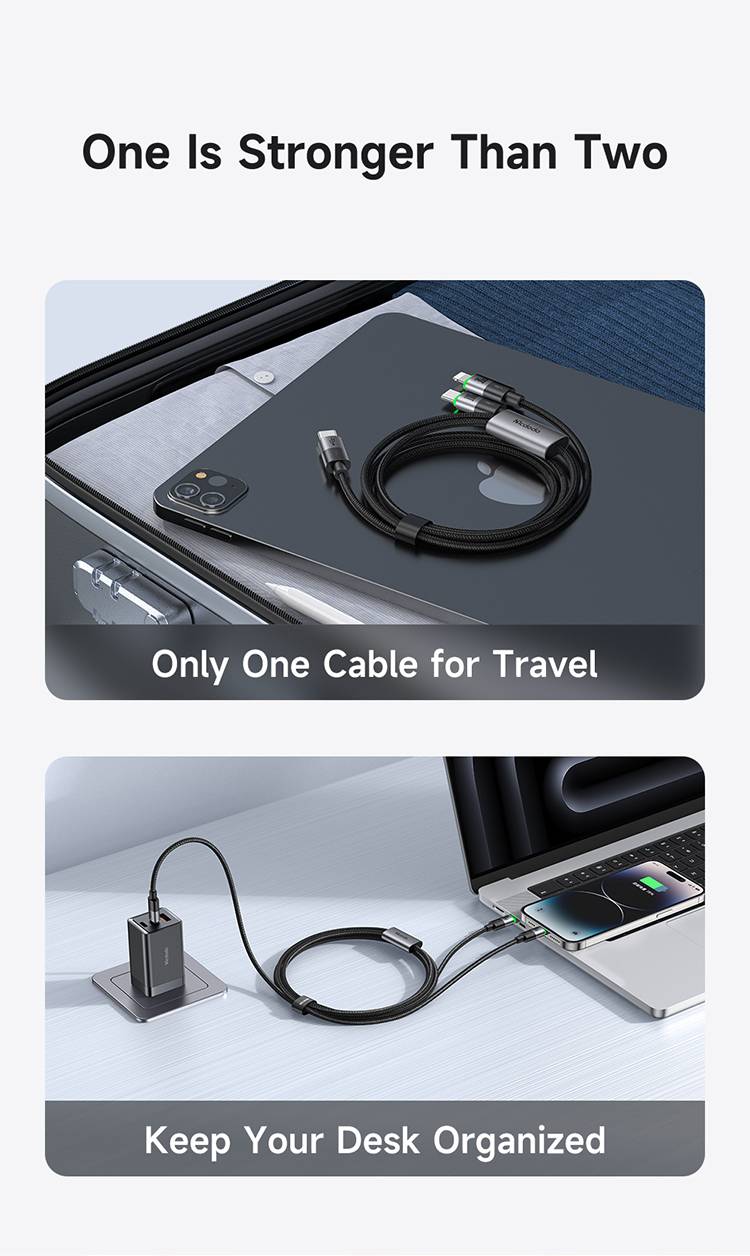 McDodo CA-6700 2-in-1 Fast Charging Cable 100W USB-C to USB-C & Lightning