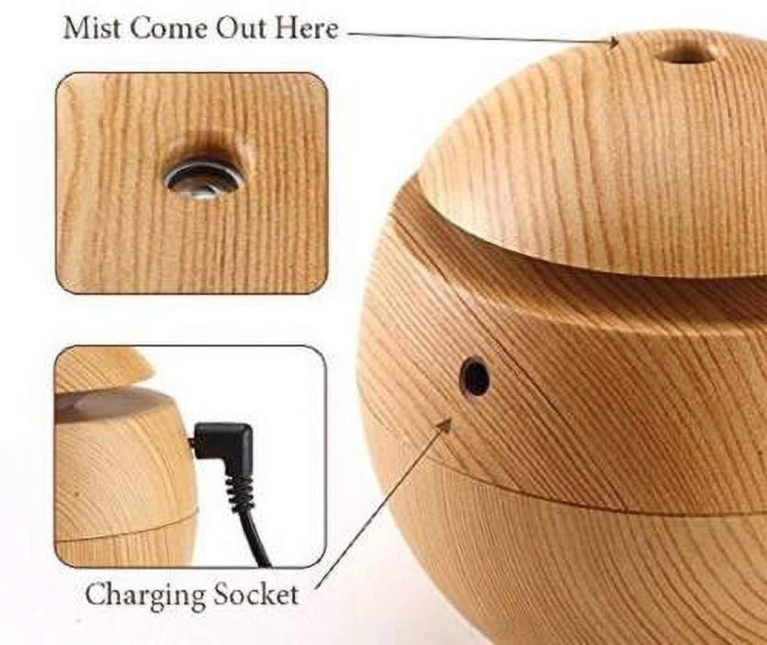 Wooden Cool Mist Humidifiers Essential Oil Diffuse Aroma Air Humidifier with Led Night Light