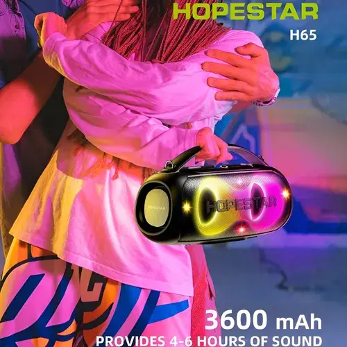 Hopestar H65 Portable Bluetooth Speaker with RGB LED Lighting 