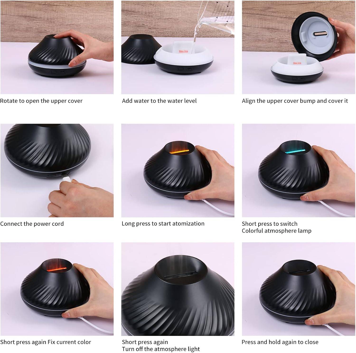 GearUP DQ705 Flame 3D Flame Aroma Diffuser