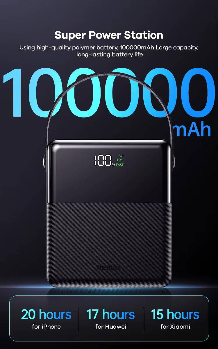 Remax FP-1 Ultra-High Capacity 100,000mAh Power Bank