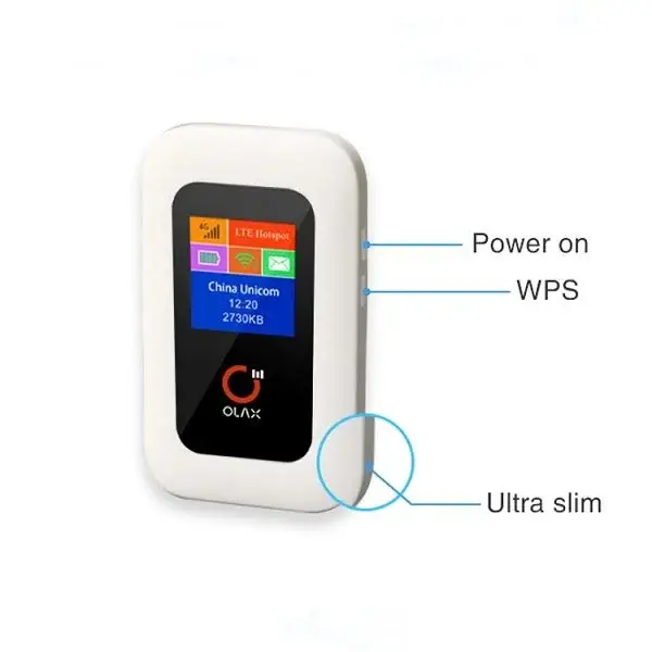 OLAX MF980L 4G 150Mbps Hotspot Pocket Wi-Fi Router with LCD Display & Sim Slot