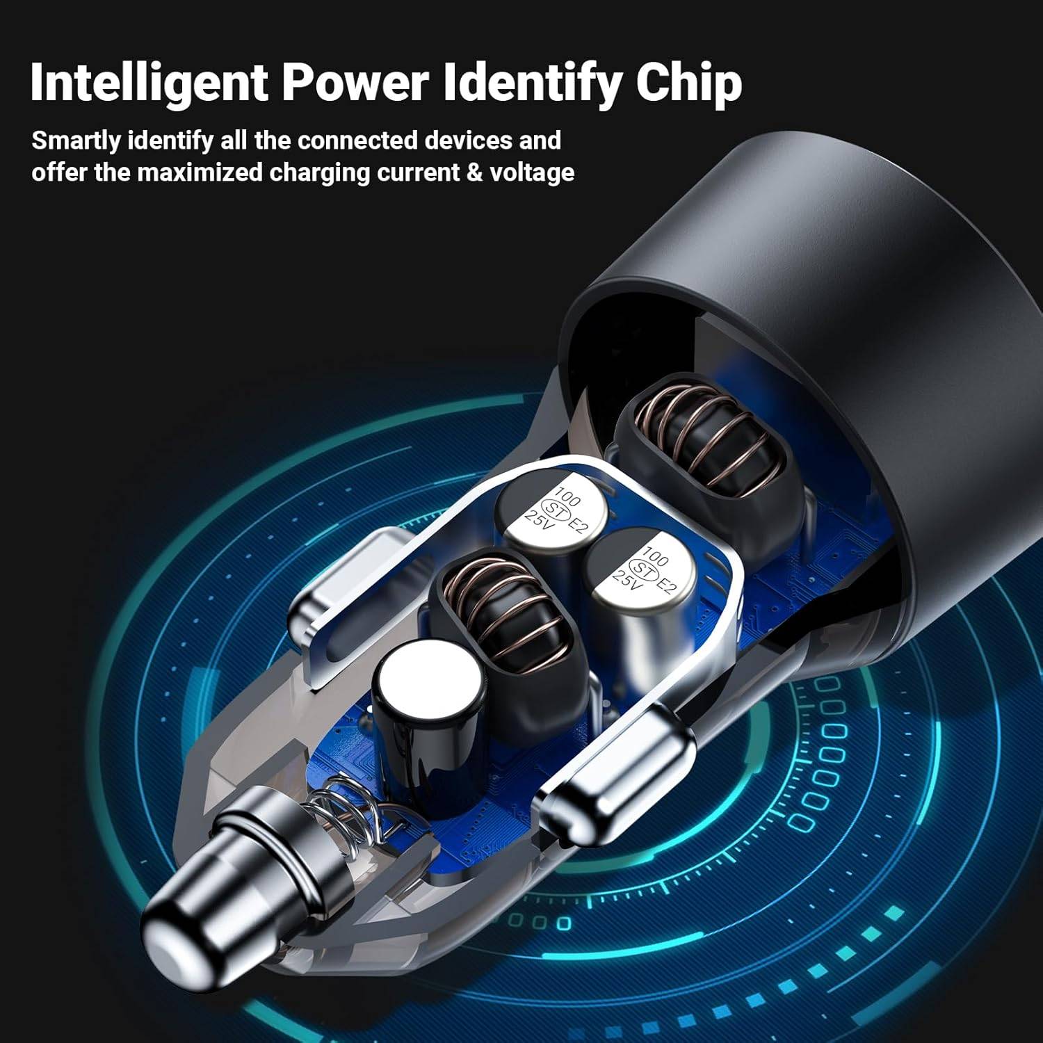 ACEFAST B12 60W Dual-Port Car Charger USB-A & USB-C Fast Charging Adapter