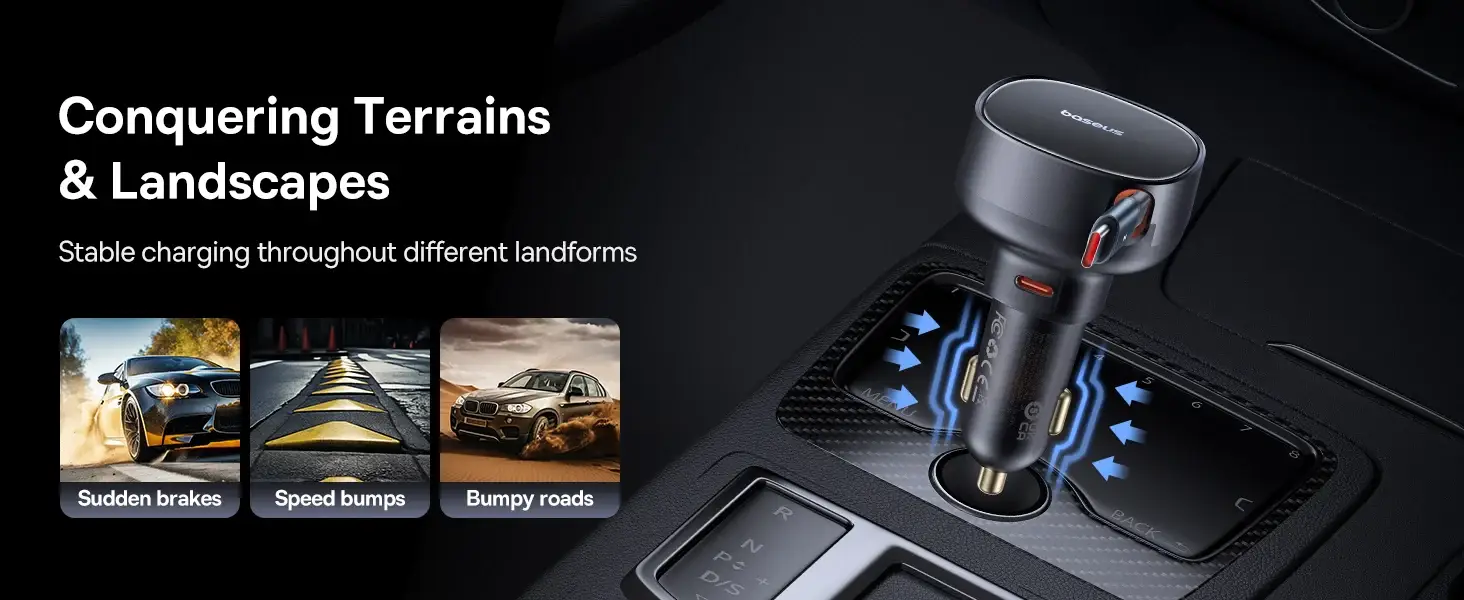Baseus Enjoyment Pro 60W Retractable USB-C Fast Car Charger