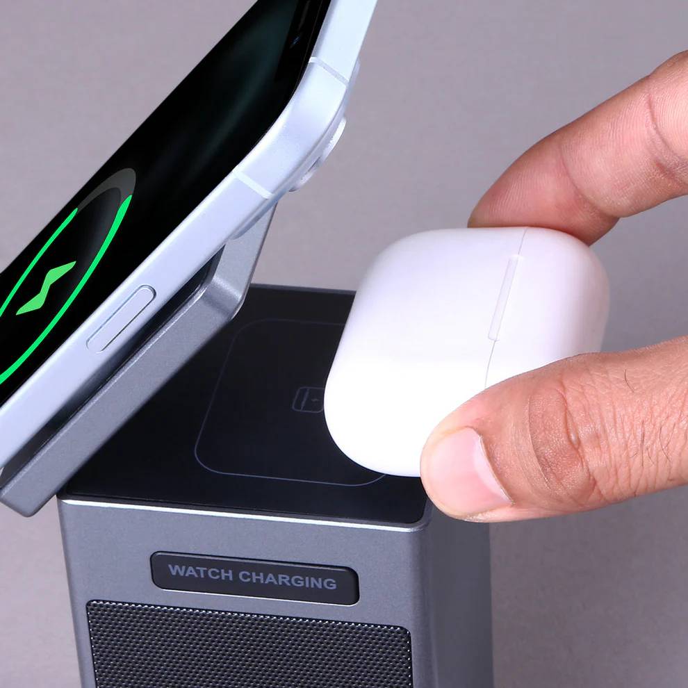 Valdus S5 Pixel Dock 6-in-1 Wireless Charger Bluetooth Speaker Digital Clock & Pixel Animation