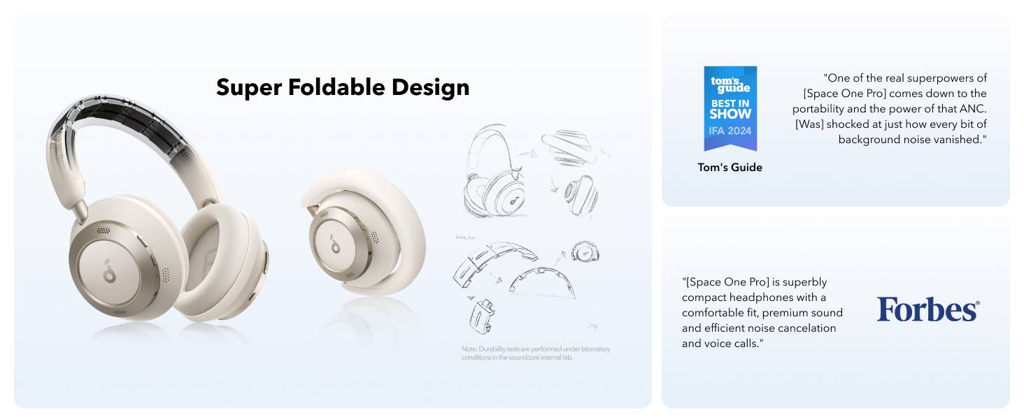 Anker Soundcore Space One Pro Foldable Over-Ear Wireless Headphones