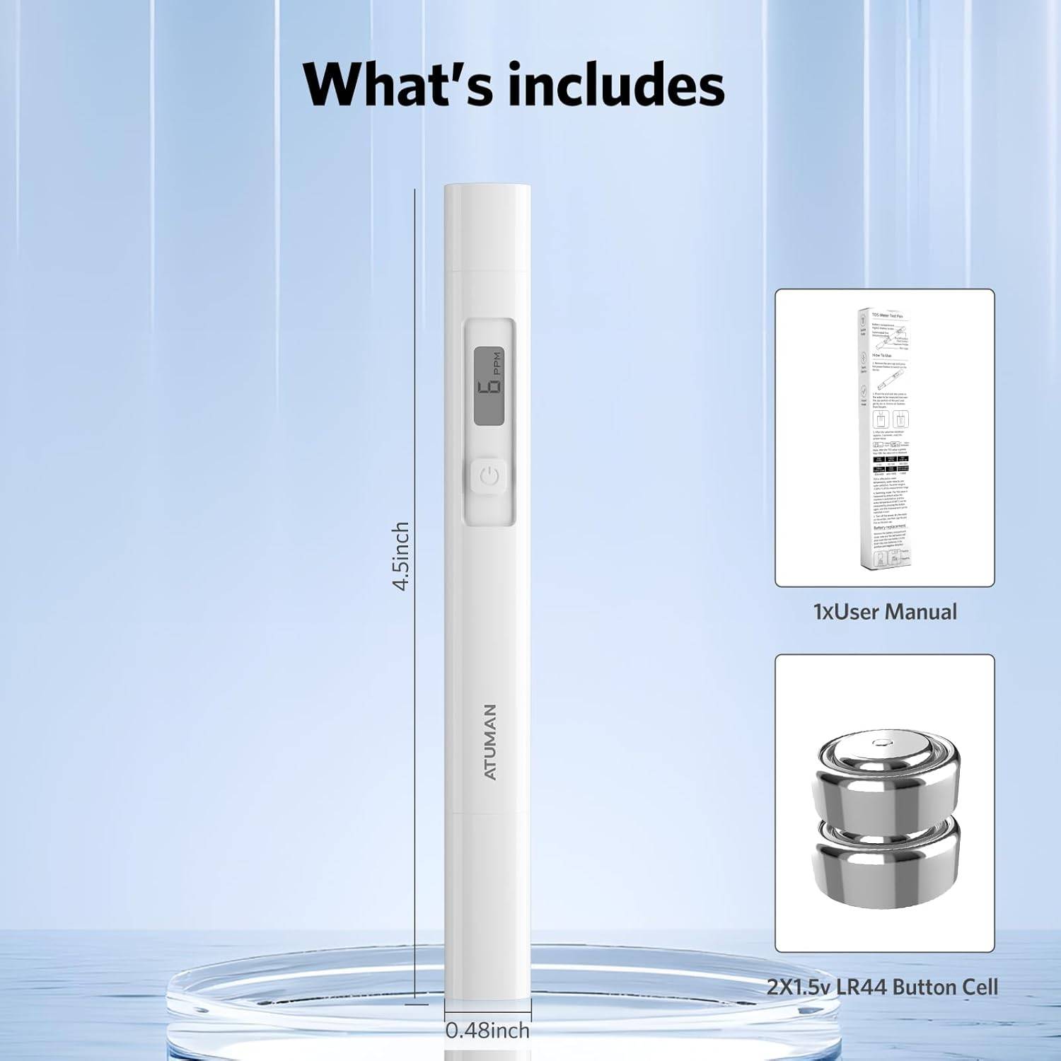 ATuMan TDS Digital Water Purity Measurement Quality Tester Pen