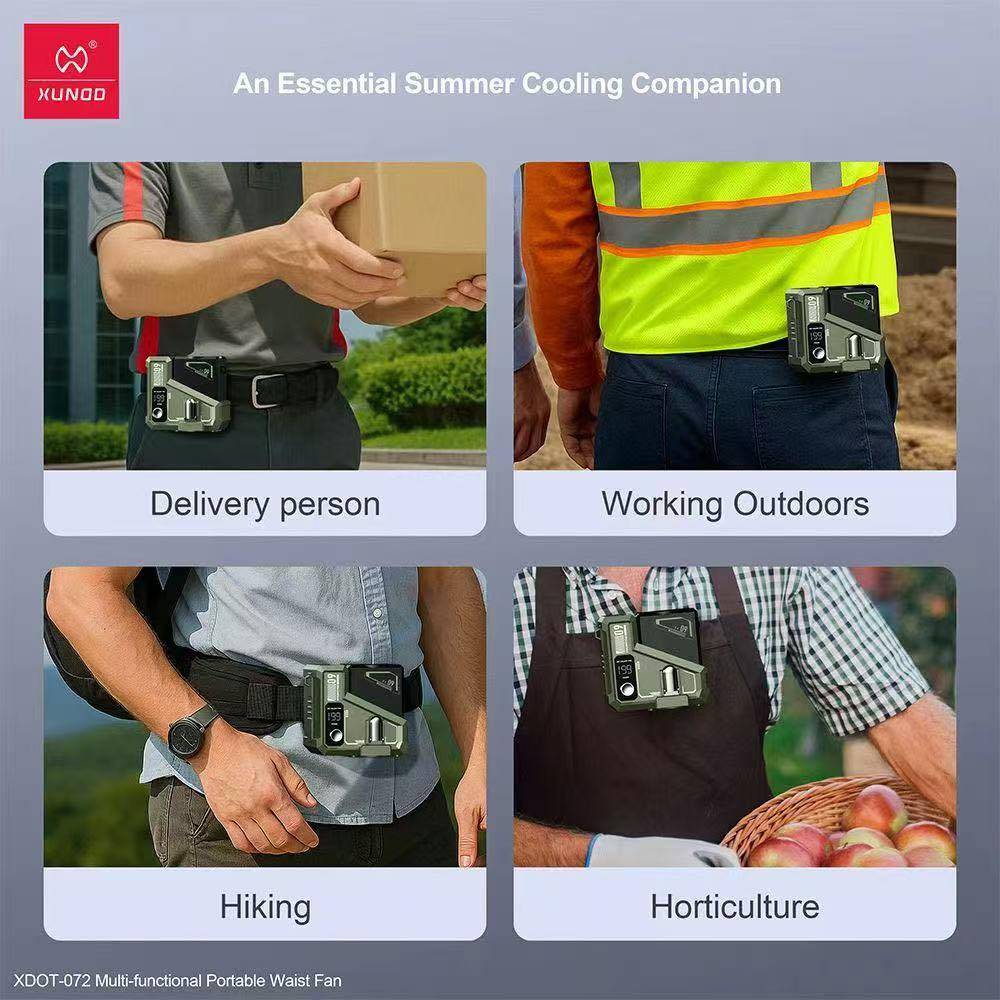 XUNDD XDOT-072 Multi-Functional Portable Waist Fan