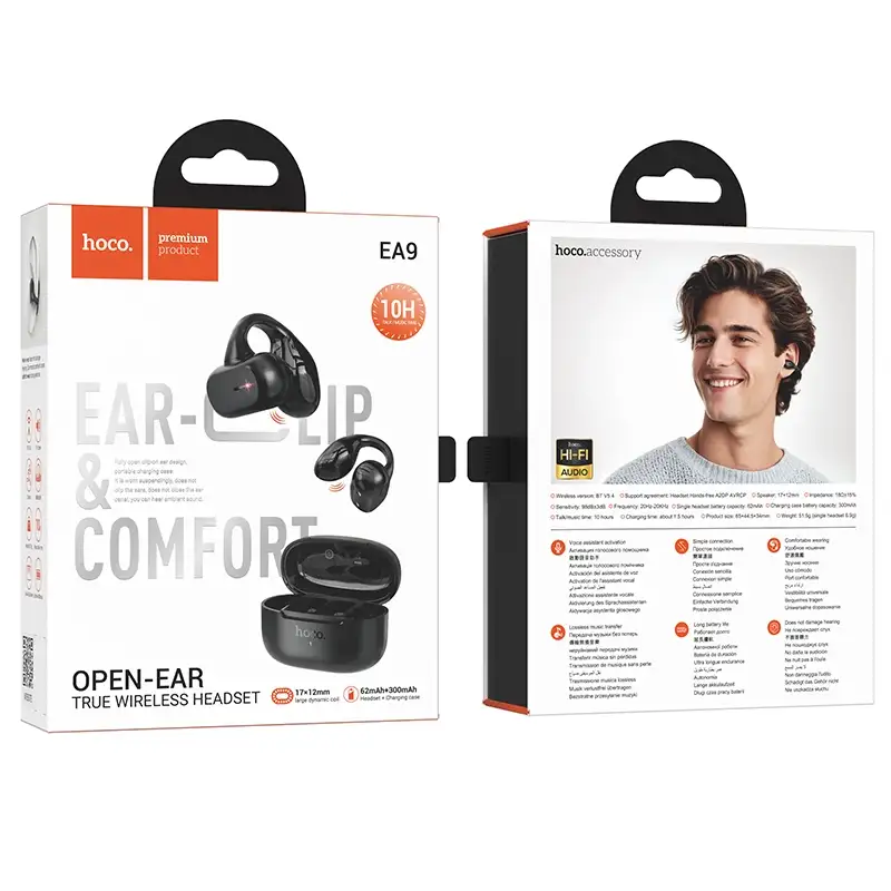 Hoco EA9 TWS Open-Ear Clip-On True Wireless Earbuds