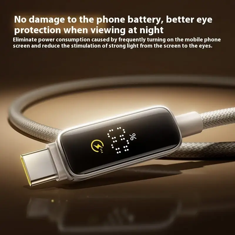 Baseus Vipow 100W USB-C to USB-C Fast Charging Cable with Built-in Dynamic Display