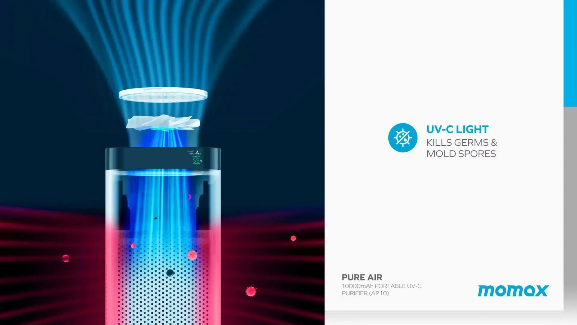 Portable UV-C Purifier: Momax AP10 Pure Air