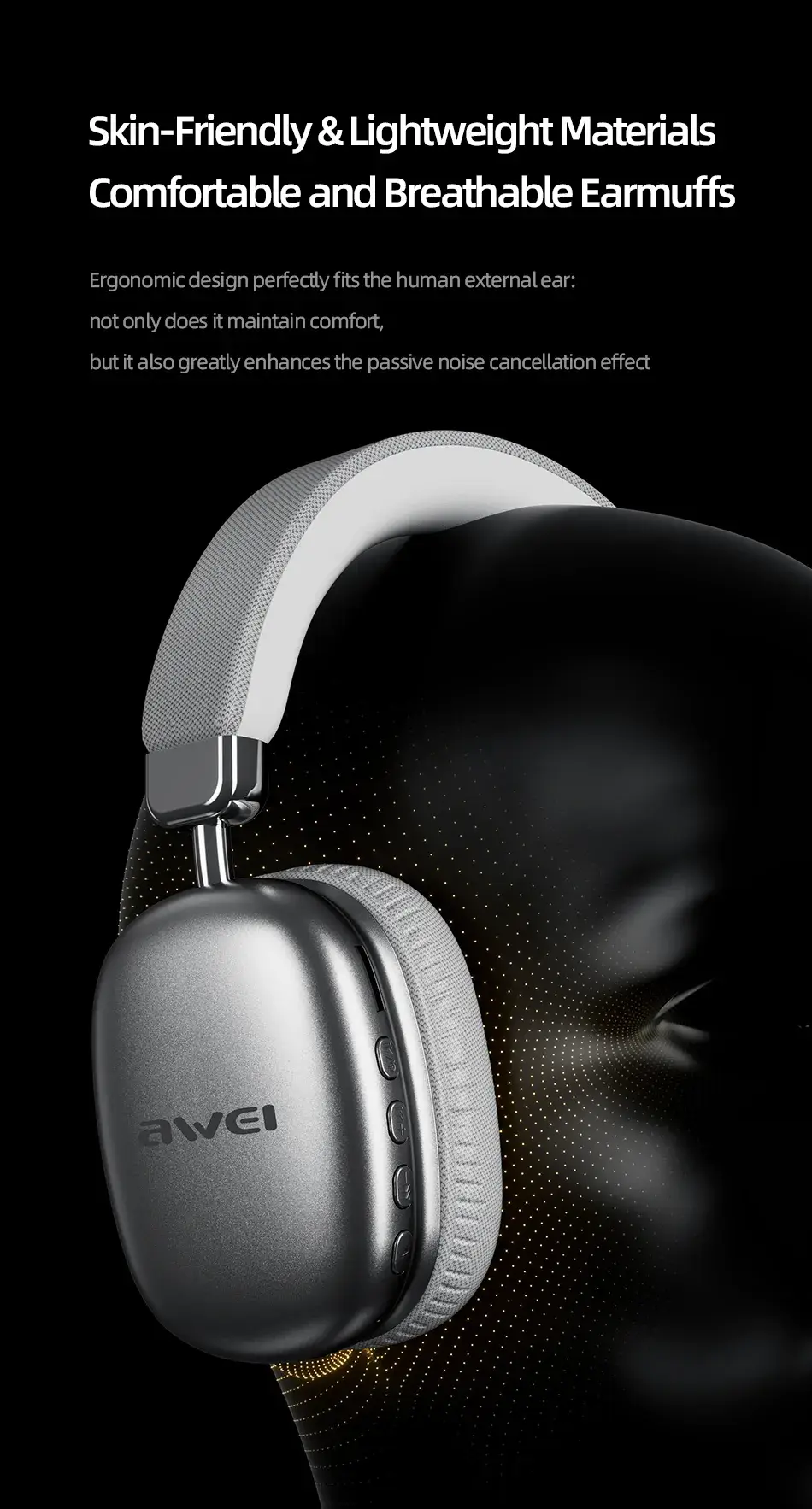 Awei AT7 Bluetooth Wireless Headphones