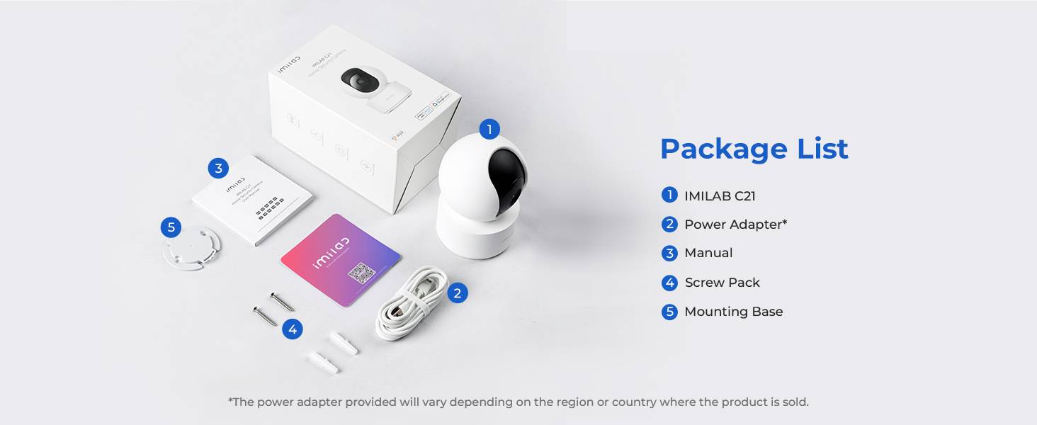 IMILAB C21 2.5K Wi-Fi Indoor Security Camera with Plug-in Power and Smart Monitoring