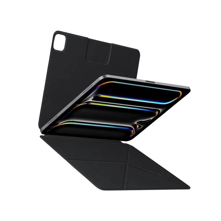 PITAKA MagEZ Folio 2 for iPad Mini 6/7 Magnetic Protective Cover with Dual-View Stand (Black/Grey)