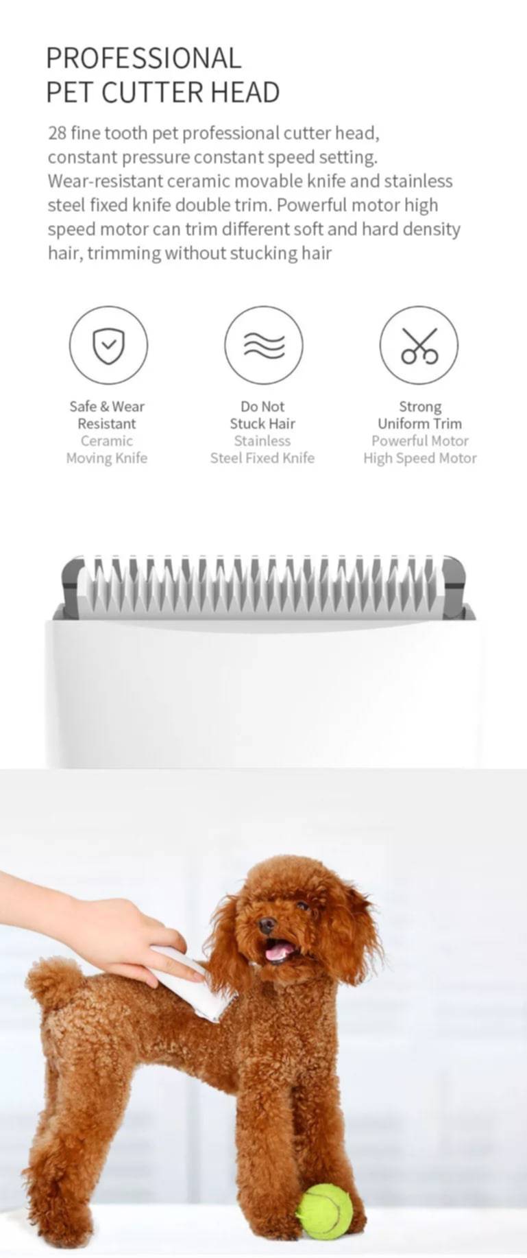 Xiaomi Pawbby Rechargeable Pet Hair Trimmer Professional Grooming Clippers